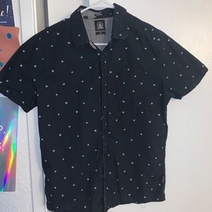 Black Volcom Button Up